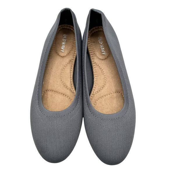 Old Navy Women‎ Baby Blue Knit Almond Toe Ballet Flats Size 7 - Picture 3 of 10